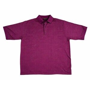 Bobby Jones‎ Men’s XL Polo Shirt Red Blue Textured Golf Short Sleeve Casual